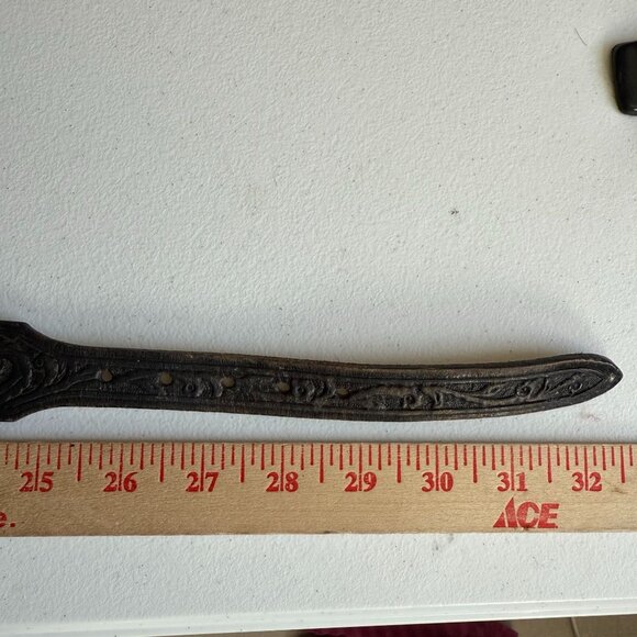 VTG Silver Creek Embossed Tooled Leather Hearts Western Belt Women's Black - Picture 7 of 7